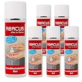 ABACUS® Handdesinfektion Gel, Desinfektionsgel, Handdesinfektion, Desinfektion, Desinfektiongel, Gel in Spenderflasche, Schnelldesinfektion – Handdesinfektion Gel 6x 50 ml (7546)