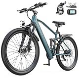 E-Bike 26' 21-Gang Hochkohlenstoffstahlrahmen 250W Motor 13Ah Akku Höchstgeschwindigkeit 25km/h City E-Bike mit LCD Display
