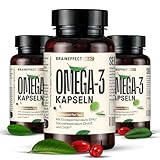 BRAINEFFECT Premium Omega 3 Kapseln aus 100% Krillöl (Ungestreckt) | Höchster Omega 3/EPA/DHA Pro Kapsel | Ohne Fischgeruch/-Geschmack | Nachhaltige Fischerei | 60 KapseIn (3er Pack)