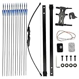 FQH 55 Zoll 40 lbs Recurvebogen und Pfeilset – Langbogen für Anfänger, Jagd und Zielschießen mit Glasfaserpfeilen