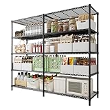 FTEYUET Lagerregal Schwerlastregal, 5 Ablage Metallregal Standregale Küchenregal Kellerregal Garagenregal (35 x 147 x 150 cm)