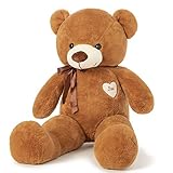 YunNasi Teddybär Groß Riesen Teddy Bär Plüschbär Kuschelbär 80cm/31.5 Inches Stofftier mit Bänder für Kinder und Freundin