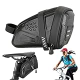 Deuineyi Fahrradsatteltasche - Fahrradtasche Mit Reflektierendem Streifen,Aufbewahrungstasche Für Radfahren Und Fahrradbeutel,Für Schlüssel Werkzeuge Telefon Erwachsene Frauen Reisen Pendeln Outdoor