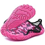 Limberun Wasserschuhe Kinder Badeschuhe Kinder barfußschuhe Kinder mädchen neoprenschuhe Jungen,bequem Rose 22