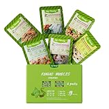 Elf-Family 18er *（6*100g） Premium Shirataki Nudeln Mix-Probierpaket 9kcal Instant Konjak Nudeln/Kalorienarme/Vegan/Glutenfrei/Zuckerfrei -Spaghetti/Glasnudeln/Fettuccine/Reis/Penne/Udon MHD:26.05.2025