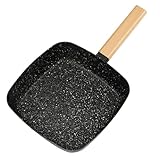 Vierecks-Bratpfanne, Flachpfanne Bratpfanne 18x18cm Aluminiumgusspfanne mit Antihaftversiegelung für alle Herdarten geeignet