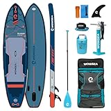 WOWSEA B1 Aufblasbares Stand Up Paddle Board, Langlebiges und Stabiles Family Time SUP Board, Freizeit & Touring Paddle Board mit iSUP Zubehör, Ideal für Aquatic Education und Erholung