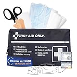 First Aid Only Kfz Verbandtasche DIN 13164 | Auto Verbandskasten als Erste Hilfe Set für HU (StVO-konform) | Notfalltasche für Auto und Motorrad | P-10019