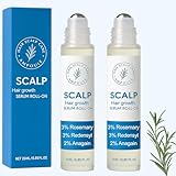 Aparthy Advanced Hair Roll-On Serum, Rosmarin-Haarwuchs-Serum Roll-On 25 ml, für dickeres und kräftigeres Haar, beugt Haarausfall vor und stimuliert die Haarfollikel (2pcs)
