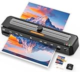 MAXDONE Laminiergerät, A3 Laminiergerät Eingebauter Cutter, Laminiermaschine mit 10 Folien und Eckrunde, 2 Walzen System, Schnelles Aufwärmen, Laminator für A3 A4 A5 A6 Schule Dokumente Zuhause Foto