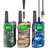 Inspireyes Walkie Talkie Kinder Aufladbar, 48 Stunden Arbeitszeit, 8 Kanäle 2-Wege-Radio, Geschenke für Jungen Mädchen, Outdoor Wandern Camping, 3-12 Jahre altes Spielzeug