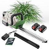 Akku-Heckenschere, 21V Buschschneider mit LED-Anzeige, leichtes & kompaktes Design für einfache Garten- und Hofpflege, inklusive Akku & Ladegerät