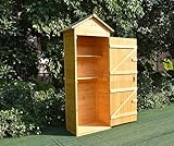 Mucola Gerätehaus mit 2 integrierten Regalböden 79x49x190 cm Geräteschuppen Gartenschrank aus Holz Geräteschrank Gartenhaus Gartengerätehaus