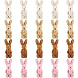 20 Stücke 6 cm Mini Plüsch Hase Kleine Stofftiere Plüschhase Geschenk Kuscheltier Spielzeug Stoffhasen mit Gelenk DIY Plüsch Accessoires für Kinder Goodie Tasche Füllstoffe Karneval Ostern