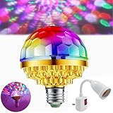 Mini Discokugel,RGB Discokugel 360° Rotierend,LED Discolampe, Disco Licht Party Lichter,LED Musikgesteuert Partylicht,LED Diskokugel,Discokugel Partylicht,Disco Deko Licht,Disco Lichteffekte