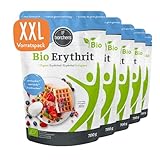BORCHERS Erythrit Bio, Kristalline Streusüße 5x 700g, Tafelsüße, weniger süß, kalorienfrei & zuckerfrei, Zuckerersatz, Süßungsmittel, Zuckeralternative, XXL Vorteilspack