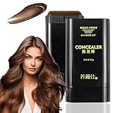 2-in-1 Instant Haarfärbestift,Haaransatz-Shading-Stick, Hochpigmentierter Haarwurzel-Concealer, Wasserfester Und Schweißfester Haarfärbestift, Werkzeug Zur Grauhaara (Braun)