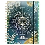 Terminplaner 2025 - Kalender 2025 von Januar 2025 bis Dezember 2025, Wochenplaner 2025 A5 mit Innentasche, Gummiband, Terminkalender 2025, 21.3 x 14.7cm - Sternzeichen