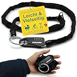 KOHLBURG sicheres + leichtes Taschenschloss mit Zahlencode [129cm lang, 3mm stark] - als Kinderwagenschloss Skischloss Snowboardschloss & Helmschloss Motorrad - Zahlenschloss Fahrrad Kinderwagen