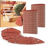 KONGMING Schleifpapier Dreieckschleifer klett 6 Loch 120 Stück Körnung 40 60 80 120 240 400 Schleifblätter fur Detailschleifer