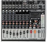 Behringer XENYX X1222USB Premium 16-Input 2/2-Bus Mixer mit XENYX Mic Preamps und Compressors, British EQ, 24-Bit Multi-FX Processor und USB/Audio Interface