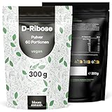 D-Ribose Pulver - 300g - 60 Portionen, Laborgeprüft - vegan & produziert in Deutschland - Verpackung kann variieren