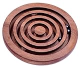 LOGOPLAY Kugel Labyrinth - Geschicklichkeitsspiel - Denkspiel - Knobelspiel - Geduldspiel aus Holz