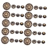 CIMAXIC 20Sätze Druckknopf Zinklegierung Bronzene Geldbörsenschnalle Cartoon Mit Sonnenblumen Design Für DIY Basteln Taschen Und Kleidung