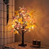 Weihnachtsdeko Lichterbaum Innen, Led Lichterbaum Warmweiß Weihnachtsdeko Baum mit 24 LEDs Led Baum Schmetterling Dekobaum für Schlafzimmer Kamin Tischdekoration (Schwarz)