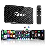 OTTOCAST Play2Video Pro Kabelloser CarPlay-Adapter mit Netflix, YouTube, IPTV, Plug & Play CarPlay AI Box, Multimedia-Video-Adapter für Fahrzeuge ab 2016 mit kabelgebundenem CarPlay