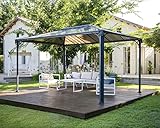 Palram Martinique 4300 Gartenpavillon: Höchst widerstandsfähig, Hardtop Pavillon 430 x296 cm. Robuste Aluminiumkonstruktion Mit Dach Aus Polycarbonat. Ideal Als Freistehende Überdachung