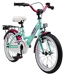 BIKESTAR Kinderfahrrad für Mädchen ab 4-5 Jahre | 16 Zoll Kinderrad Classic | Fahrrad für Kinder Mint | Risikofrei Testen