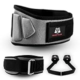 BEAST CLUB Gewichthebergürtel + Zughilfen | Schnalle-Selbstsichernd | Weightlifting Fitness Gürtel, Lifting Belt | Bodybuilding, Krafttraining, Powerlifting | Gewichtsgürtel für Damen und Herren | L