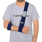 supregear Armschlinge, Verstellbar Leicht Komfortabel Schulterschlinge, Atmungsaktiv, Medizinische Schulterstütze für Verletzten Arm/Hand/Ellenbogen, Dunkelblau