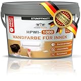 Home Profis® Wandfarbe Weiß | Gute Deckkraft | Wand Farbe Innen zum Färben & Ausbessern | Geruchsarm | Stumpfmatt | Diffusionsfähig | Profi Qualität | HPWI-1000 (5 Liter | Bis 30 m²)