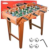 Tigvio Mini Tischkicker, Hoher Füße Kickertisch Tischkicker Kinder mit 6 Stangen und 4 Tischkicker Bälle, 69×37×65cm Tischfussball Kinder und Erwachsene, Einfach zu Montieren