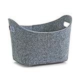 Zeller 14301 Korb, oval, Filz, grau