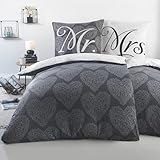 BaSaTex Winter Flausch Partner Fleece Bettwäsche Set | 4 Teilige Garnitur | 100% Mikrofaser | 2X 135x200 + 2X 80x80 cm | Design 02