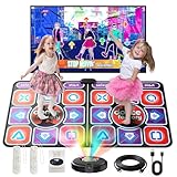 Helangel Tanzmatte für Kinder und Erwachsene, interaktive Tanzmatte für TV mit Kamera, verbesserte Modelle, doppelte Tanzmatte mit Musik, langlebig, rutschfest (166 x 93 cm)