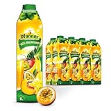 Pfanner Multivitaminsaft (8 x 1 l) - 100% Fruchtgehalt – Saft aus 13 Früchten - Mehrfruchtsaft im Vorratspack