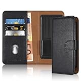 Cadorabo Klapphülle kompatibel mit HTC Desire 510-Handyhülle mit Kartenfach, 360 Grad Schutzhülle zum klappen- Flip Case Book Cover PU Leder Handytasche klappbar SCHWARZ