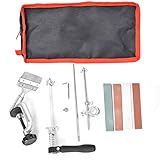 Fyearfly Festwinkel-Schärfgerät-Set, Ganzmetall-Schleifer-Schärfsystem mit 4-teiligem Schleifstein