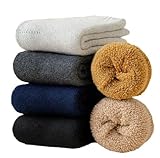 Prizmxed Warme Socken Damen 6-Paar-Set, halten Sie im kalten Winter warm. frottee socken damen, kuschelsocken damen eignen sich für tägliche Aktivitäten und als Outdoor-Kleidung,EU-Größe 35-42