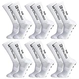 Athlix 6 Paar Anti-Rutsch Fußball Socken Männer Frauen – Sportsocken mit Grip Sohle Größe 38-46 – Rutschfeste Sportsocken für Fußball, Basketball, Laufen, Radfahren