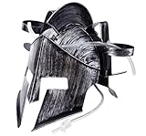 Ritter Krieger Bierhelm Party Trinkhelm mit Dosenständer,biertrinkhelm mit Schläuchen,für 2 Dosen Bier,Bierhut für Karneval,Fußball Souvenir lustige trinkhut saufhelm perfekt für Trinkfreunde (Silber)