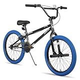 JOYSTAR Gemsbok 20 Zoll Kinder Freestyle BMX Fahrrad für Jungen Mädchen im Alter von 7-11 Jahren, 20“ Kinderfahrräder，Blau