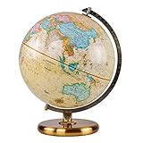 PZEOB Deko-Globus Globus Antike Globen mit Metallständer Weltkugel Geprägte Weltkugel Geografische Globen Tischdekoration interessant