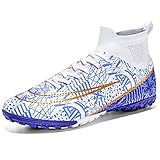 sudorun Kunstrasen Fussballschuhe Herren Turf Fußballschuhe Hallenschuhe Für Jungen High Top TF Trainingsschuhe Indoor (Dw,1101 TF Bai_41)