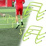 HENGMEI Koordinationshürden 6er Set Fußball Verstellbare Trainingshürden Hürdenlauf Fußball Speed/Agility Training