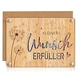 BOFUNX Wunscherfüller Geldgeschenke Verpackung aus Holz Kleiner Wunscherfüller Karte Geldgeschenke Geburtstag Grußkarte für Hochzeit Geburtstag Weihnachten Glückwunsch Geschenk